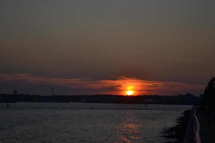 sunset over inlet